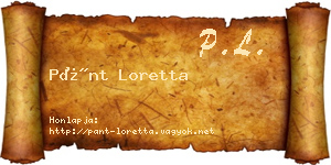 Pánt Loretta névjegykártya